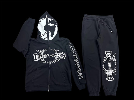 Full Zip Sweatsuit Blackout Edition